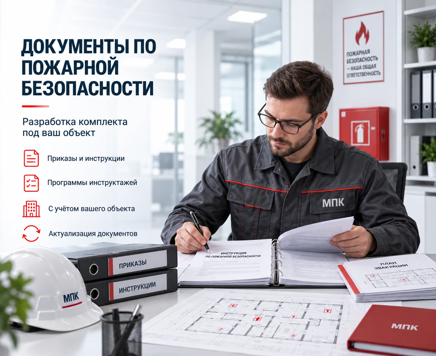 Разработка документов по пожарной безопасности: приказы, инструкции и программы инструктажей