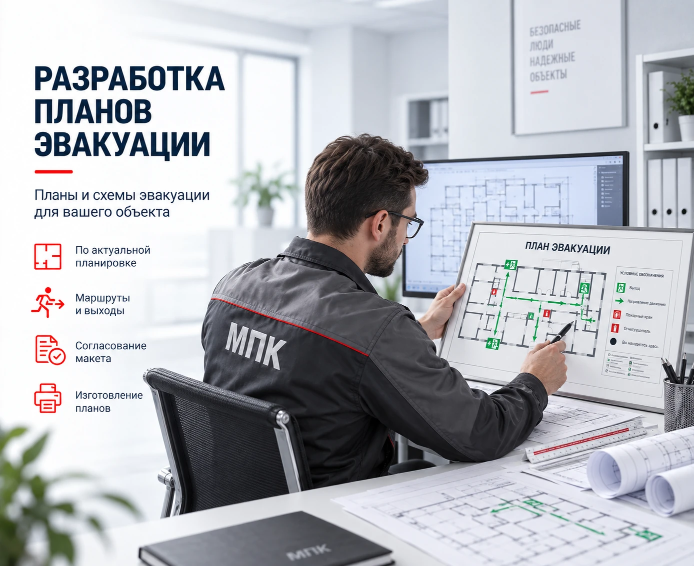Разработка планов эвакуации: проверка планировки, маршрутов и выходов