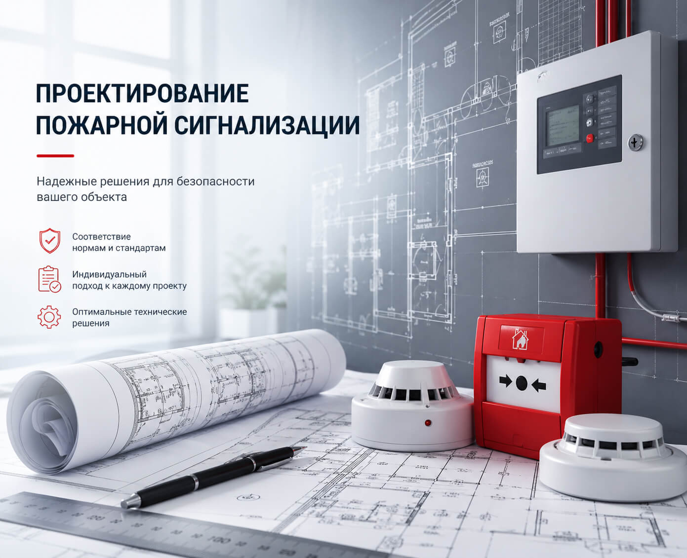Проект пожарной сигнализации для складского помещения