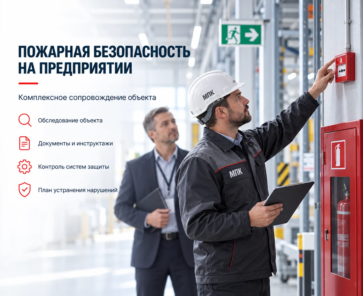 Проверка пожарной безопасности на производственном предприятии
