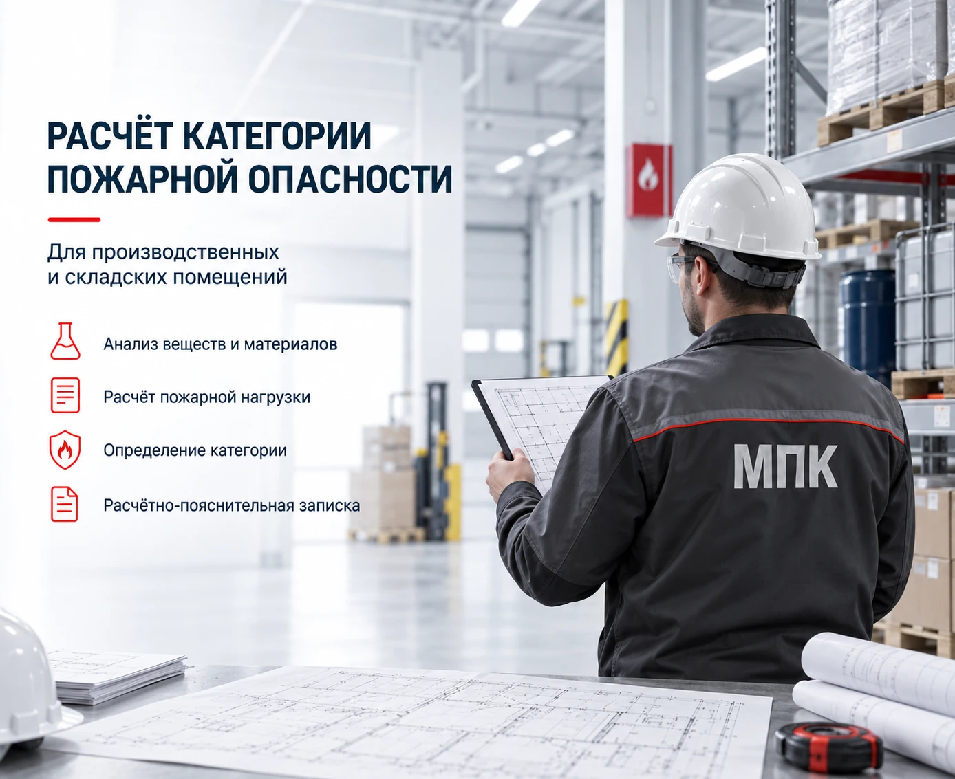 Расчёт категории пожарной опасности производственного помещения